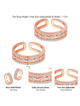CZ Toe Rings | Sparkling Foot Jewellery by Peora