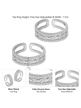 CZ Toe Rings | Sparkling Foot Jewellery by Peora
