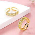 CZ Toe Rings | Sparkling Foot Jewellery by Peora