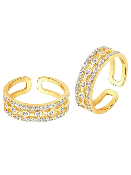 CZ Toe Rings | Sparkling Foot Jewellery by Peora