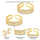 CZ Toe Rings | Sparkling Foot Jewellery by Peora