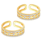 CZ Toe Rings | Sparkling Foot Jewellery by Peora