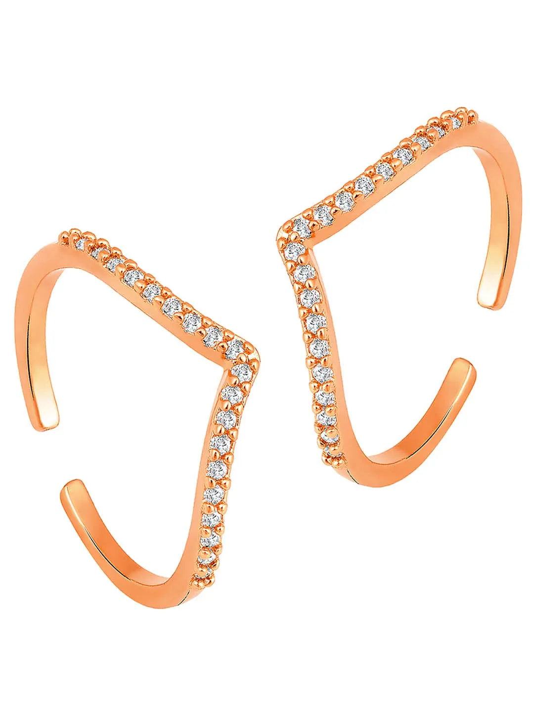 Simple Yet Elegant CZ Toe Rings