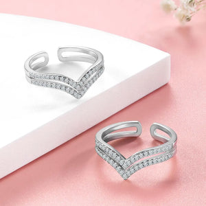 Glam CZ Timeless Sparkling Toe Rings
