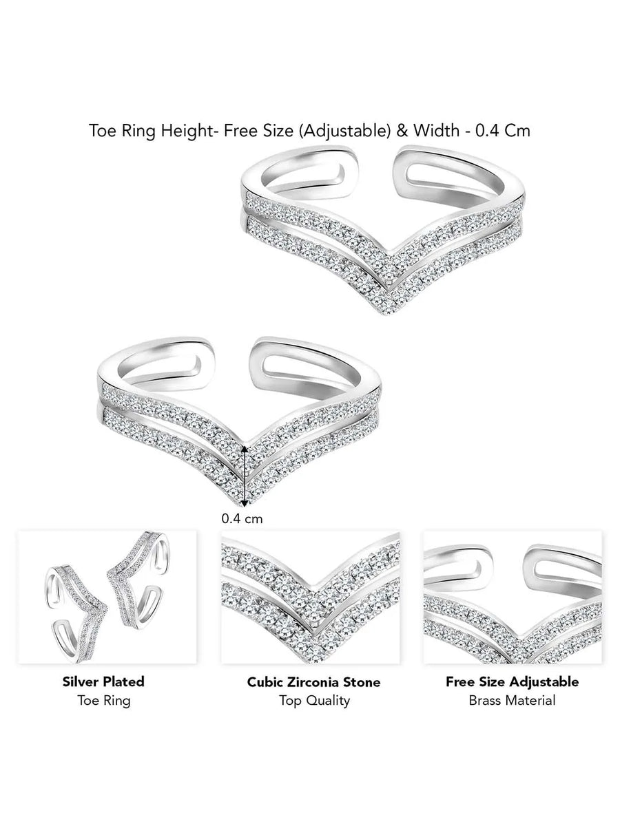 Sparkling Toe Rings for Women | Dazzling Designs by Peora

