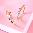 Rose Gold Plated Infinity Sparkle Toe Rings