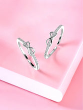 Rhodium Plated Infinity Sparkle Toe Rings