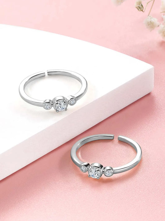 Rani Pink & Green CZ Toe Rings | Vibrant Ethnic Jewellery by Peora

