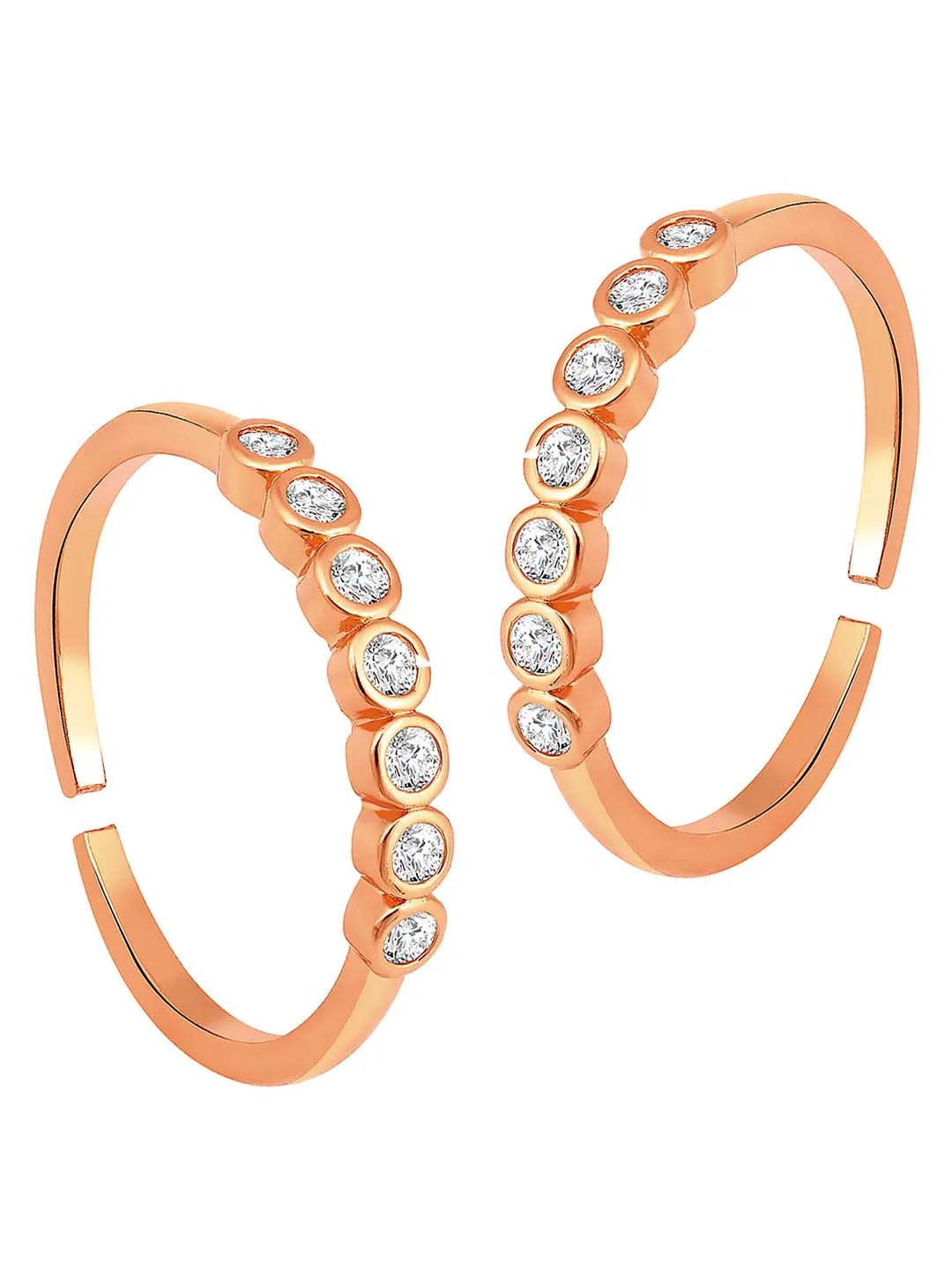 Stylish and Elegant CZ Toe Rings