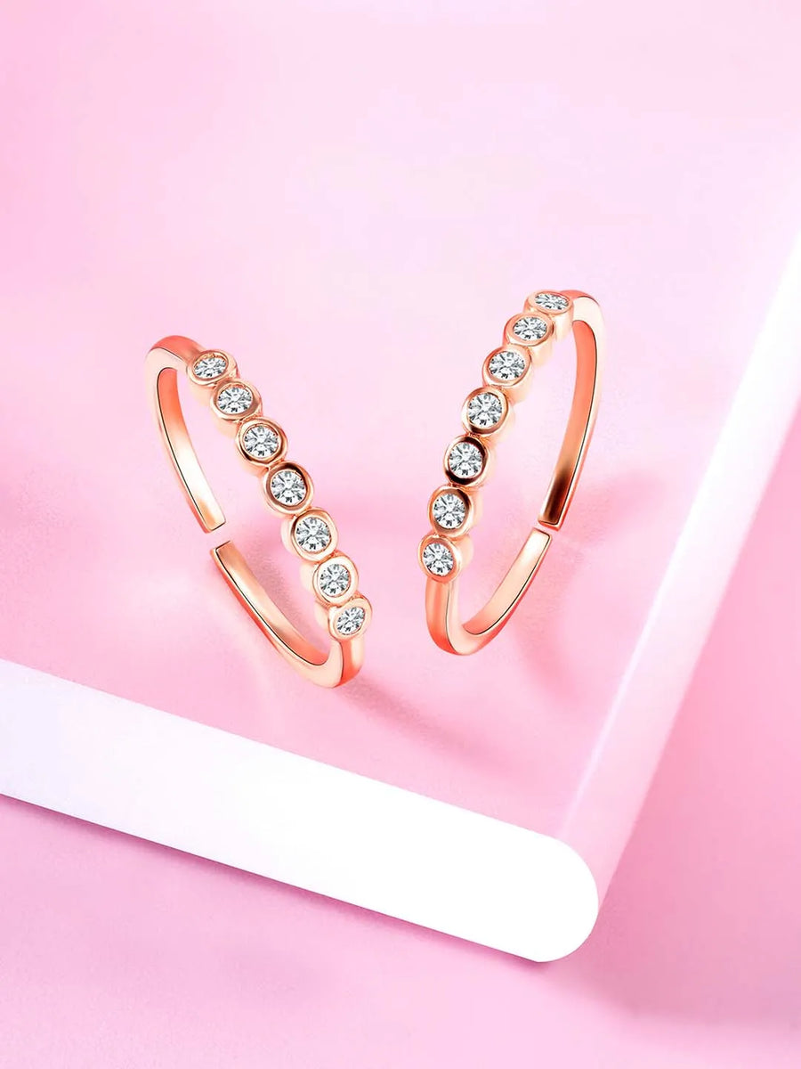 CZ Toe Rings for Women | Sparkling Foot Jewellery by Peora

