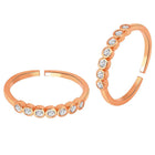 CZ Toe Rings for Women | Sparkling Foot Jewellery by Peora

