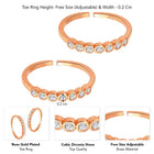 CZ Toe Rings for Women | Sparkling Foot Jewellery by Peora

