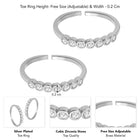 CZ Toe Rings for Women | Sparkling Foot Jewellery by Peora

