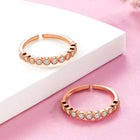 CZ Studded Toe Rings for Women | Elegant Footwear Jewellery by Peora

