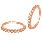 CZ Studded Toe Rings for Women | Elegant Footwear Jewellery by Peora

