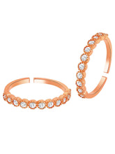 CZ Studded Toe Rings for Women | Elegant Footwear Jewellery by Peora

