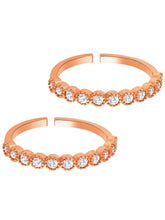 CZ Studded Toe Rings for Women | Elegant Footwear Jewellery by Peora

