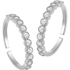 CZ Studded Toe Rings for Women | Elegant Footwear Jewellery by Peora

