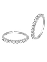 CZ Studded Toe Rings for Women | Elegant Footwear Jewellery by Peora

