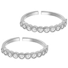 CZ Studded Toe Rings for Women | Elegant Footwear Jewellery by Peora

