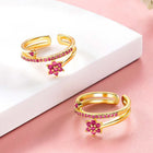 Refined CZ Toe Rings | Elegant Stone Jewellery by Peora

