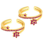 Refined CZ Toe Rings | Elegant Stone Jewellery by Peora

