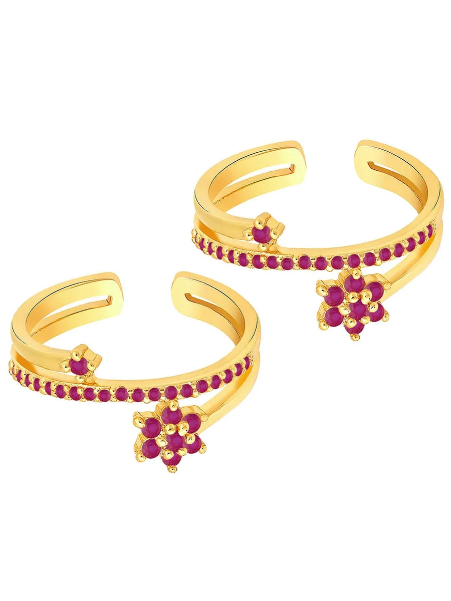 Refined CZ Toe Rings | Elegant Stone Jewellery by Peora

