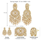 Regal Glow Faux Kundan Beaded Danglers - Champagne