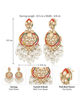 Graceful Heritage Crystal Pearl Earrings - Multi-White