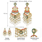 Royal Crown Inspired Pearl Earrings - Multi-White