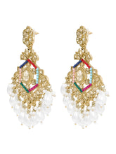 Peora Pearl Cascade Earrings - Multi colour