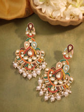 Peora Colorstone Pearl Earrings - Multi colour