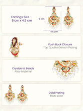 Peora Colorstone Pearl Earrings - Multi colour