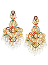 Peora Colorstone Pearl Earrings - Multi colour
