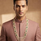 Gold Plated Green Kundan Multi Layer Necklace