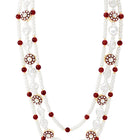 Gold Plated Pearl Heirloom Groom Necklace Maroon