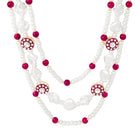 Gold Plated Pearl Heirloom Groom Necklace Rani Pink