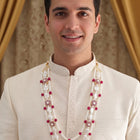 Gold Plated Pearl Heirloom Groom Necklace Rani Pink