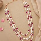 Gold Plated Pearl Heirloom Groom Necklace Rani Pink