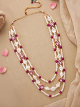 Gold Plated Pearl Heirloom Groom Necklace Rani Pink