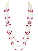 Gold Plated Pearl Heirloom Groom Necklace Rani Pink
