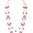 Gold Plated Pearl Heirloom Groom Necklace Rani Pink