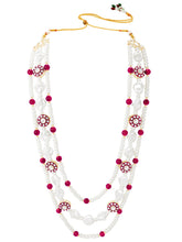 Gold Plated Pearl Heirloom Groom Necklace Rani Pink
