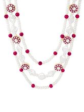 Gold Plated Pearl Heirloom Groom Necklace Rani Pink