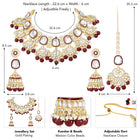 Royal Kundan Pearl Bridal Necklace - Maroon