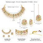 Ornate Pearl Embellished Crystal Set - Gold
