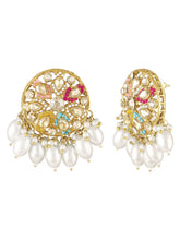 Ornate Pearl Embellished Crystal Set - Gold