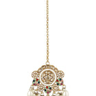 Royal Sparkle Pearl Crystal Necklace Set - Gold