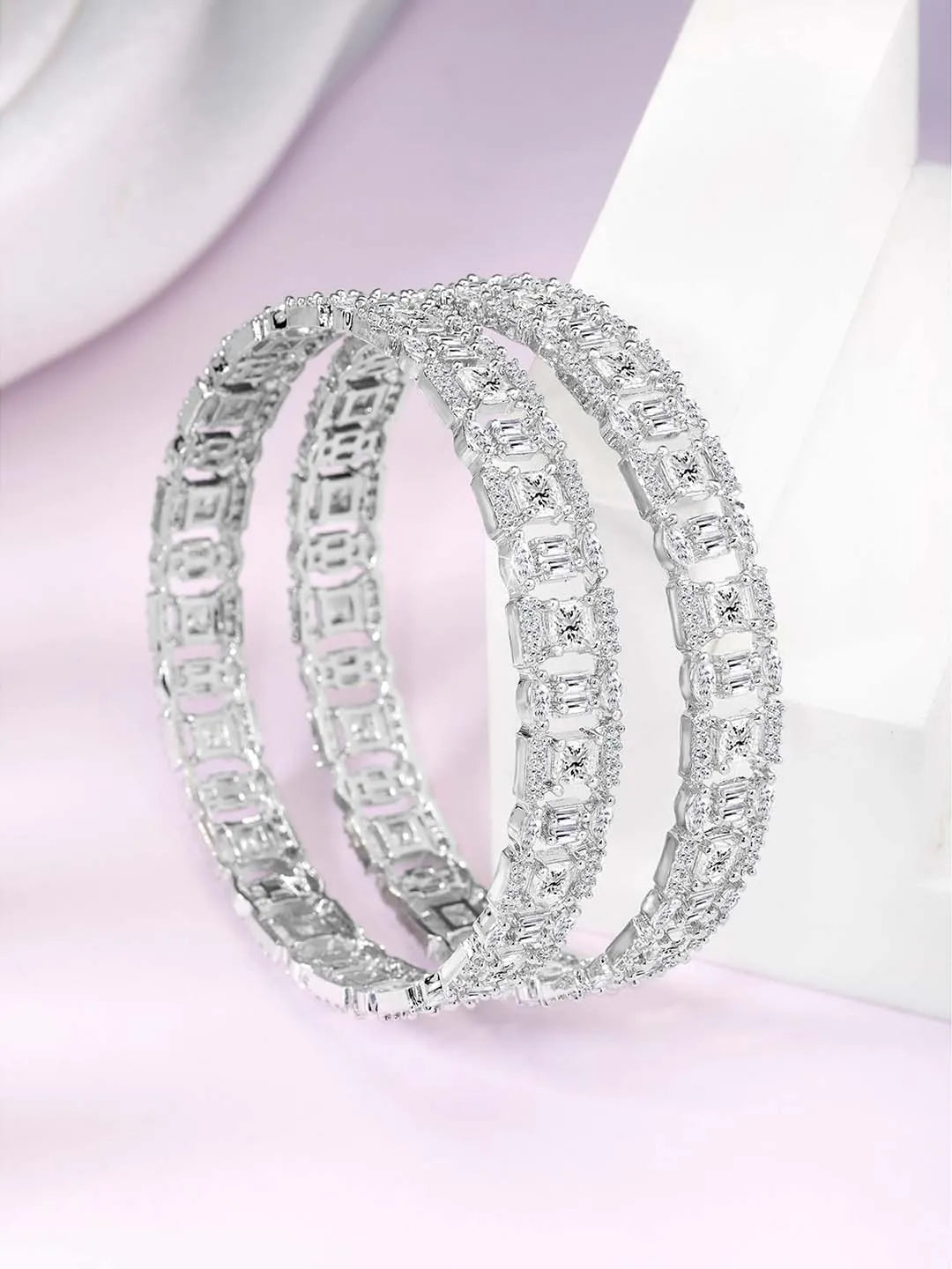 CZ Bangles Set – Sparkling Fashion Jewellery by Peora

