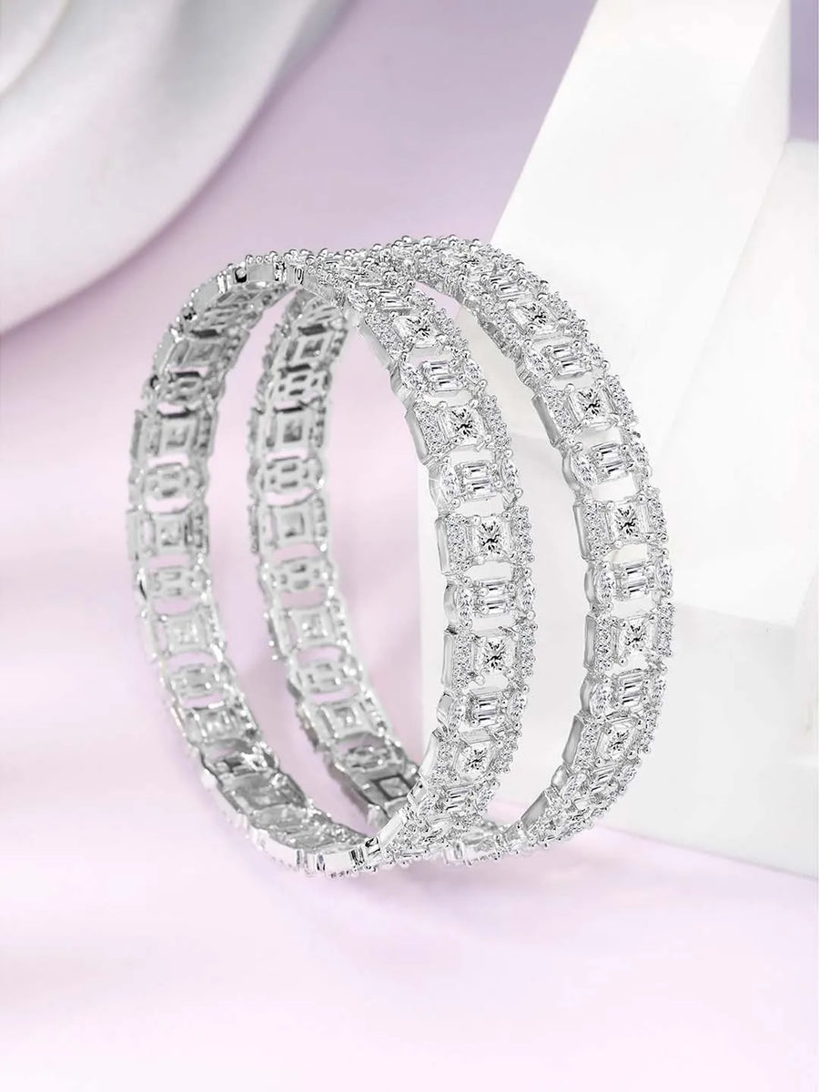 CZ Bangles Set – Sparkling Fashion Jewellery by Peora

